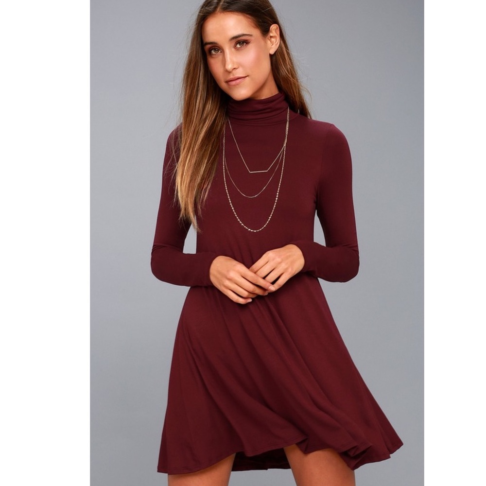 Lulu’s SWAY GIRL SWAY turtle neck mini dress SMALL